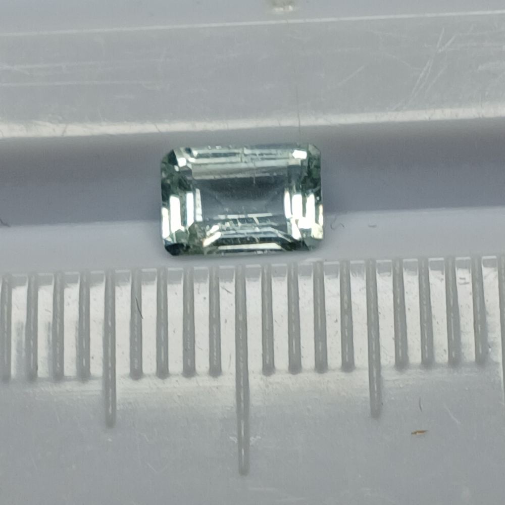 Elegant Emerald Cut Aquamarine Gemstone 6x4mm